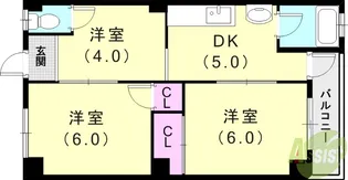 丸吉マンション【2階】の間取り