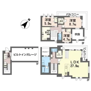 ウィステリア田園調布【2階】の間取り