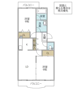 ベルメゾン那珂【3階】の間取り