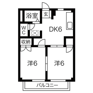 スカイハイツ【2階】の間取り
