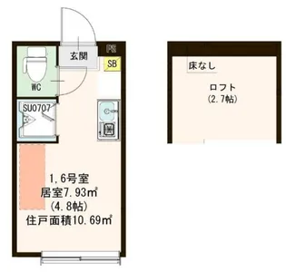 ハーモニーテラス南阿佐ヶ谷II【1階】の間取り