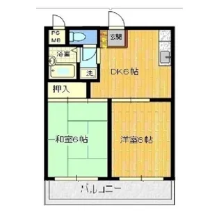 サクラハイム中原B【2階】の間取り