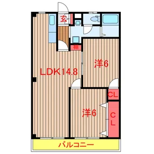 エクセルコート壱番館・弐番館【1階】の間取り