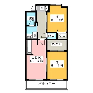 Eterno(エテルノ)【3階】の間取り
