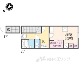 レオパレス葛原【2階】の間取り