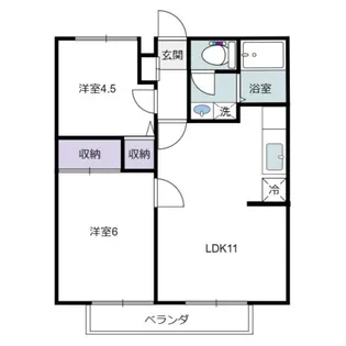 メイプルヒルズ壱番館【2階】の間取り