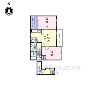 ディアレスト【2階】の間取り