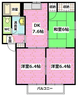 フォーレス東昭和 B棟【1階】の間取り