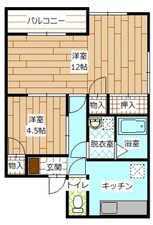 ルミエール天童【1階】の間取り