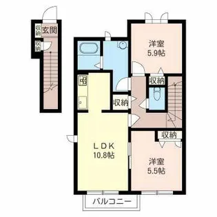 ブルーム B【2階】の間取り