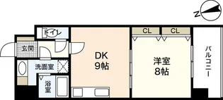 ビリオネアS竹屋【9階】の間取り
