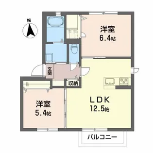 マール・サン【2階】の間取り