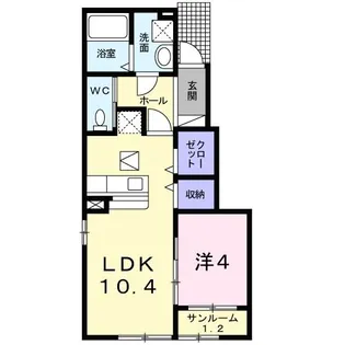 キャッスル ビューI【1階】の間取り