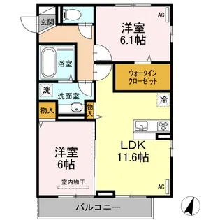 ベルヴェデーレ A【2階】の間取り
