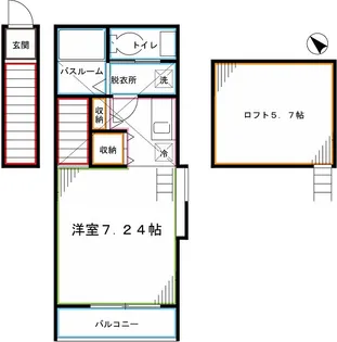 カスティーロ武蔵小金井【2階】の間取り