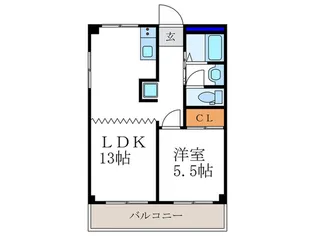 ユタカガーデン円町【4階】の間取り