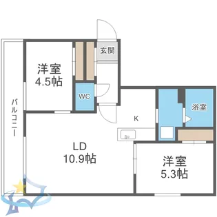 RESIDENCESHINMEIMIYANOMORI【4階】の間取り