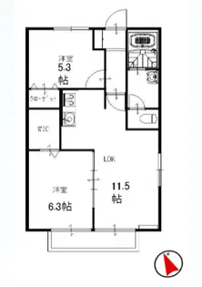 クレールみゆきB【1階】の間取り