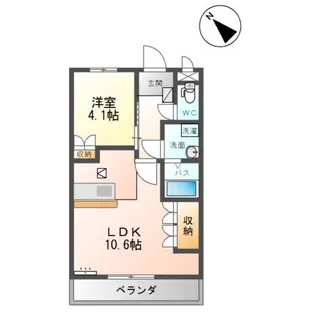 グランピュア【1階】の間取り
