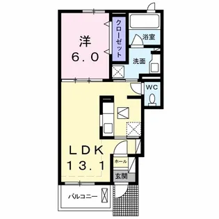 クオーレ優 II【1階】の間取り