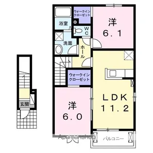 ゴールデンベア イースト【2階】の間取り