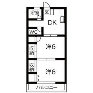 奈良渕ハイツ【1階】の間取り