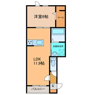 East Garden11【3階】の間取り