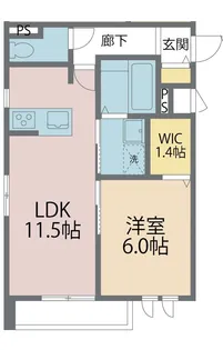 La・Albereta(ラ・アルベレータ)【3階】の間取り