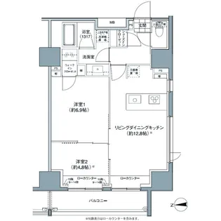 パークハビオ東中野【14階】の間取り