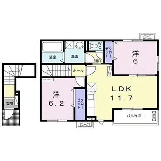 Kストリート【2階】の間取り