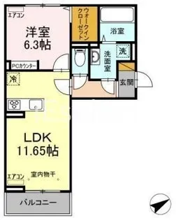 プチクールおゆみ野【3階】の間取り