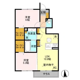 オルテンシア【1階】の間取り