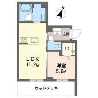 南浜田レジデンス【1階】の間取り