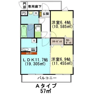 スクエア豊田ひがし台 ロッソ【2階】の間取り