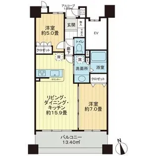 サーパス松縄町【6階】の間取り