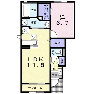 エスパシオ【1階】の間取り