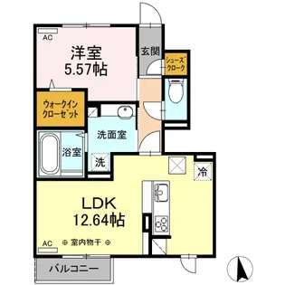 高知県南国市大そね甲【アパート】の間取り