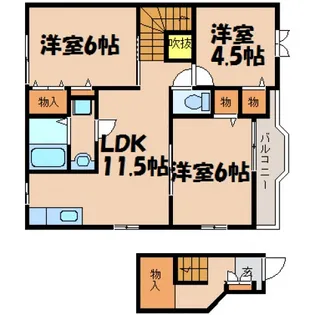 リヴィエールA【2階】の間取り