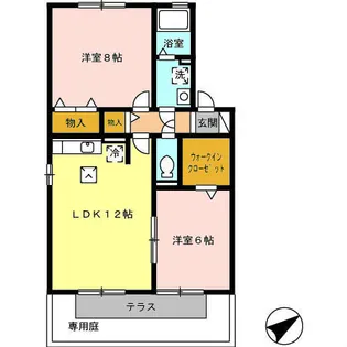 クウラージュ【1階】の間取り