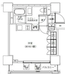 パークキューブ愛宕山タワー【12階】の間取り