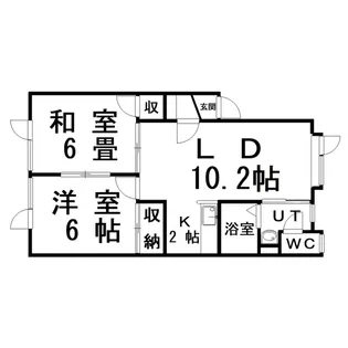 ウェストヒル愛国【2階】の間取り