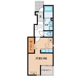 岐阜県岐阜市東川手4【アパート】の間取り