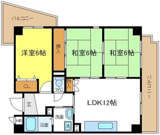 カミーノショウナン【6階】の間取り