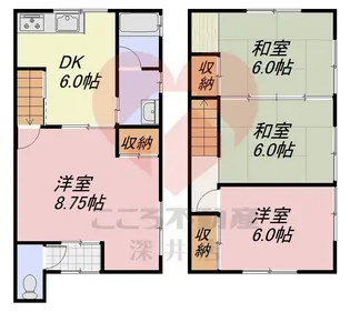 大阪府羽曳野市駒ケ谷【一戸建】の間取り