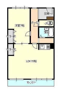 Lily-be学校町【3階】の間取り