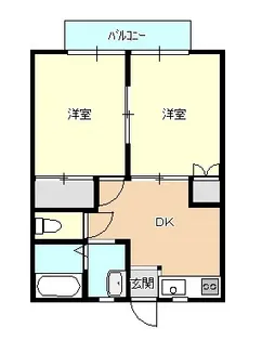 新潟県新発田市新富町3【アパート】の間取り