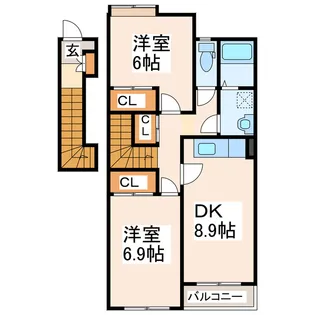 Felicia壱番館【2階】の間取り