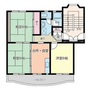 コーポ一色【4階】の間取り