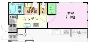 1Kの間取り画像