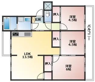 キャッスル大内通り【2階】の間取り